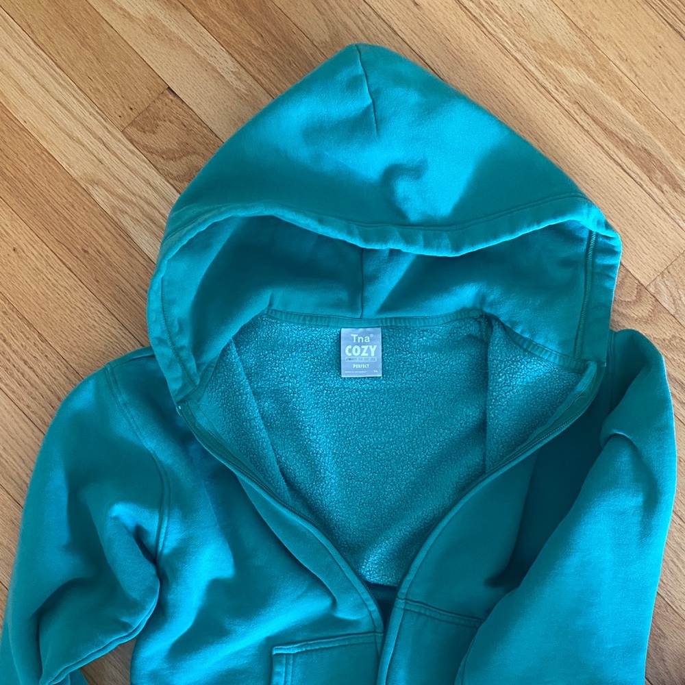 TNA Cozy Teal Hoodie
